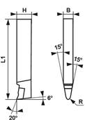 Outil rabot à écrouter droit ISO 551 S - WN 4551 - WN 4551 HSS 60X40