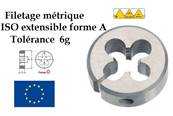 Filière ronde filetage métrique ISO extensible forme A 6g M10 x 1,5 Ø 25,4 HSS