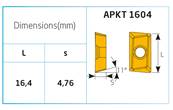 Fraise à plaquettes 90° APKT 1604 - D40 x d16