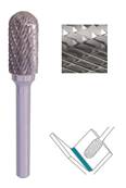 Carbure cylindrique bout arrondie SC denture croisée