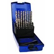 Coffret plastique de 19 forets cylindriques TAM de Ø 1 à Ø 10 par 0,5 mm