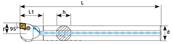 Barre d'alésage lubrifié A20R PCLNL 12 Boring Bar (Cooled)