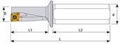 Forets à plaquettes indexables avec lubrification pour aluminium XCGT 060204 TGTC ØD 11,5 - Ød 16