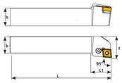 Porte outil de tournage PCLNL 2020 K12 External Turning Holder