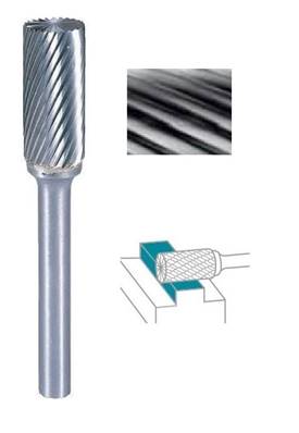 Fraise lime cyl. CW 2 taill. tête taillante SB dent. simple Ø 3 x 13 queue Ø 3 3X14 MM SB-43M