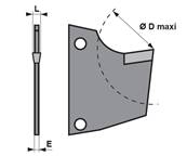 Lames «ROBEY» plaquette acier rapide - D 140 - L 7 - E 3,5