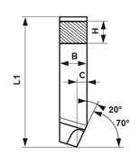 Outils de tour à charioter droit à droite ISO 301 / DIN 4971 P30 carré de 25