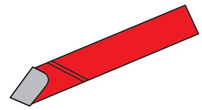 Grain d'alésage à charioter 30° à gauche K20 - ISO 130 - carré de 10