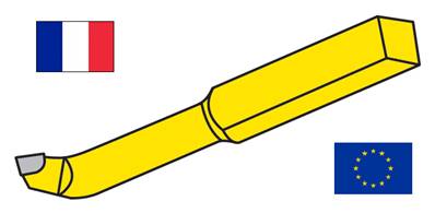 Outils de tour à aléser dresser à gauche ISO 309 - DIN 4974 K20 carré de 25