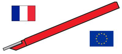 Outil à tronçonner à gauche burin de décolletage 20X20 L 35