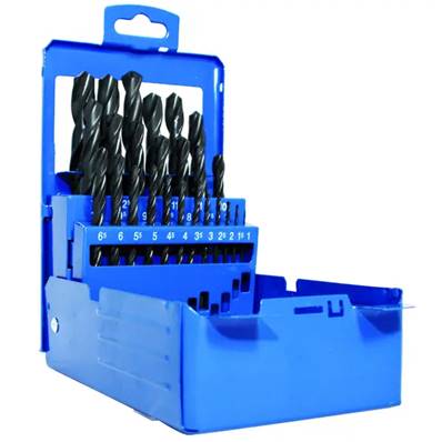 Coffret métallique de 25 forets cylindriques LAM de Ø 1 à Ø 13 par 0,5 mm