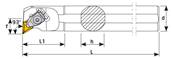 Barre d'alésage S60X DDUNR 15 Boring Bar