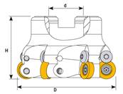 Fraise à surfacer D100 d32 Z08 RDMT 12 Face Mill