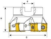 Fraise à surfacer D160 d40 Z12 SNHU 12 Face Mill