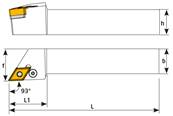 Porte outil de tournage PDJNR 2525 M11 External Turning Holder