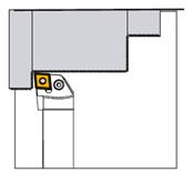 Porte outil de tournage lubrifié PCLNR 2525 M12-IKG1/8 External turning Holder (watercooled)