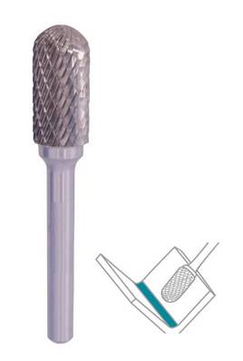 Fraise lime cyl. bout arrondie HSS-M2 C Taille croisé 6X30 MM SC-1M