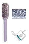 Carbure cylindrique bout arrondi SC denture diamant
