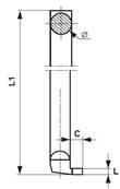 Outils de tour à chambrer à droite ISO 454 - WN 454 HSS-Co10% Ø 20