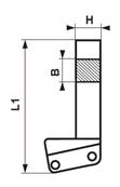 Porte outil pour lames «ROBEY» - Section 20x20 - Longueur 130