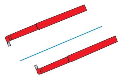 Outil à chambrer section carrée - ISO 354