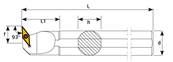 Barre d'alésage S32T SVUBL 16 Boring Bar