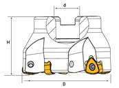 Fraise à surfacer D125 d40 Z07 WNMX 13 Face Mill