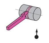 Outils de tour à tronçonner à gauche ISO 410 - DIN 4953 HSS-Co10% carré de 10