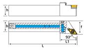 Porte outil de tournage exterieur 93° SDJCL - L 110 - L1 20