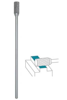 Fraise lime CW 1 taille cyl. tête plate SA dent. Croisée Ø 8 lt 170 queue Ø 6 8X20X170 MM SA-2M