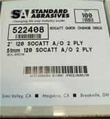 Standard abrasives 2" Ø 51 mm, grain 120 TS Changement Rapide Disque