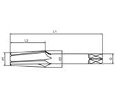 Alésoire Conique taille hélicoïdale 6° (1/16) (BSW-GAZ-NPT-NPTF-API) HSS-M35 2’’