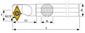 Barre d'alésage S32T SD-CR 11 Boring Bar