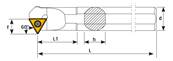 Barre d'alésage S32T ST-CR 16 Boring Bar