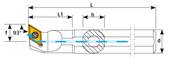 Barre d'alésage lubrifié A10J SDUCL 07 Boring Bar (Cooled)