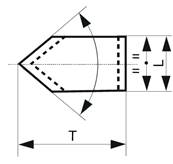 Plaquette carbure à braser ISO Forme E E10 10X18X5 K20