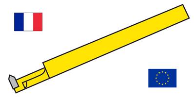 Outils de tour à fileter intérieur à droite ISO 353 - WN 8086 K20 carré de 32