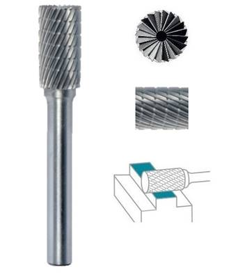 Fraise lime CW 2 T. cyl. tête taillante SB dent. Brise copeaux Ø 4X13 queue Ø 3 4X13 MM SB