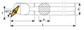 Barre d'alésage S40T SVQCR 16 Boring Bar