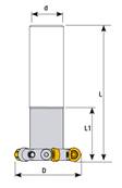 Fraise T D50 d25 Z05 L120 RHKW 10 T-Slot Milling Cutter