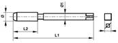 Taraud étagé filetage électrique HSS DIN 40430 PG 7 x 20 - N°3