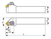 Porte outil de tournage DSSNR 4040 S25 External Turning Holder