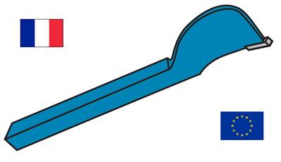 Outils de tour à tronçonner à droite ISO 357 - P30 carré de 20
