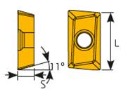 Fraise D45 d25 Z04 L100 APXT 10 End Mill