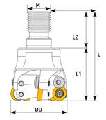 Fraise modulaire RDMT 1003 ØD 32 - M16