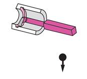 Outils de tour à chambrer à droite ISO 454 - WN 454 HSS-Co10% carré de 12