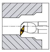 Barre d'alésage lubrifié A25R SVUBR 16 Boring Bar (Cooled)