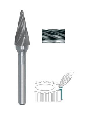 Fraise lime CW conique bout pointu SM dent. Alu Ø 10X20 queue Ø 6 10X20 MM SM-3M