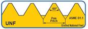 Outil combiné HSS foret, taraud, chanfrein queue hexagonale 1/4' UNF Nr 5 x 44