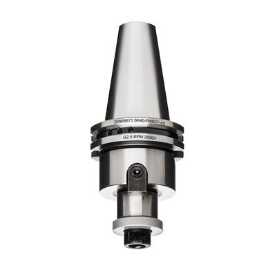 Mandrin porte fraise à trou standard DV40 FMB 27 - DIN 69871 - Ø tenon 27mm - Longueur de jauge 100